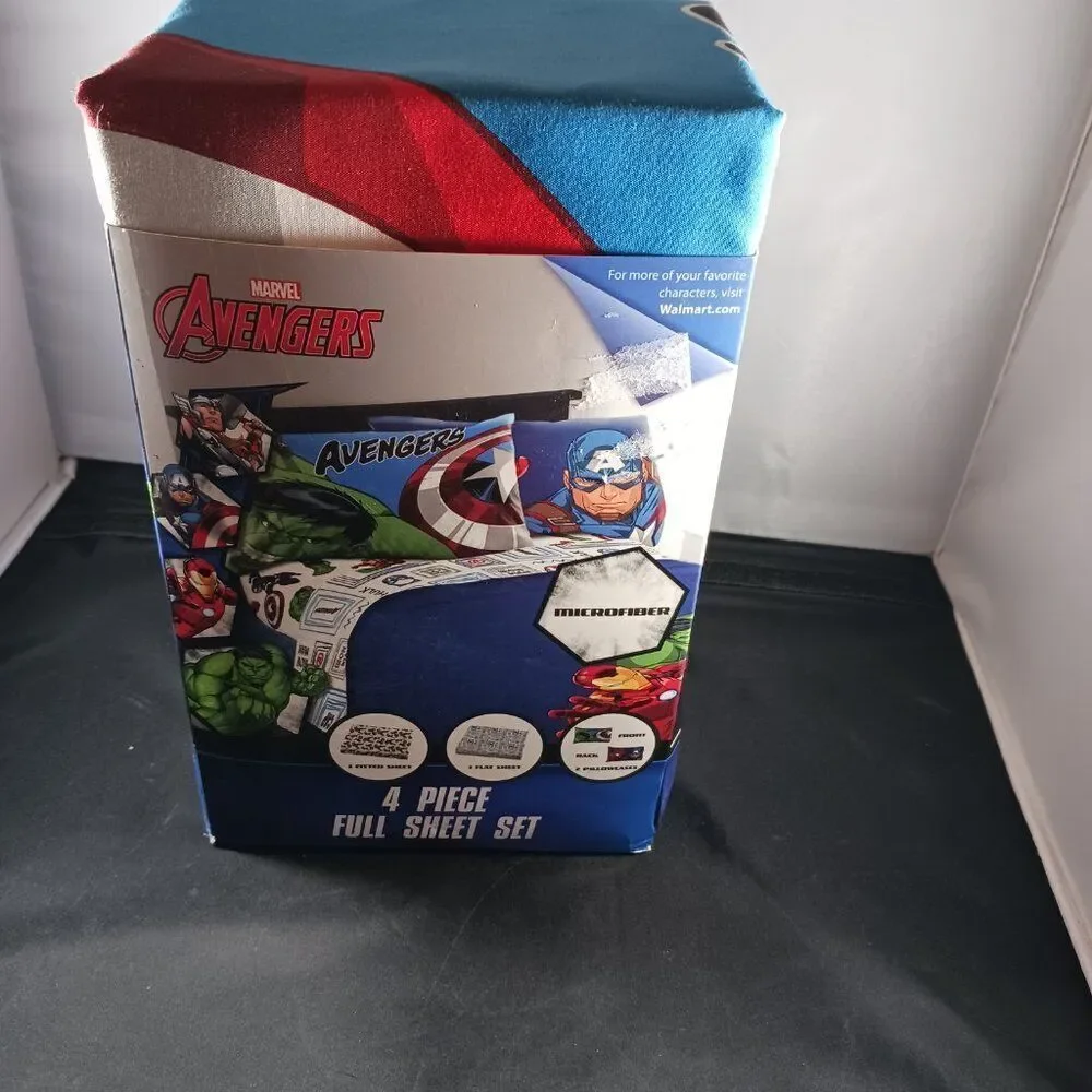 Avengers Kid 4Pcs Full Bed  Sheet Set